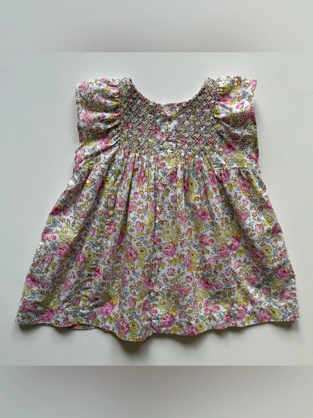 Bonpoint Girls Cadelili Smocked Liberty Floral Dress - Size 6M